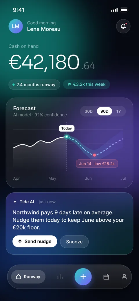 Tidepool: A cash-flow forecaster for freelancers